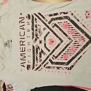 BUNDLE American Fighter White and Pink Graphic Tee